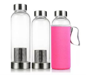 GLASS HERBAL TEA TRAVEL BOTTLE