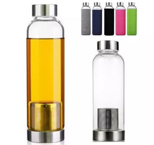 GLASS HERBAL TEA TRAVEL BOTTLE